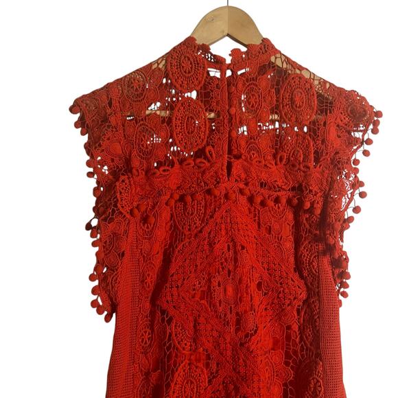 Tularosa Clayton Red Crochet Lace Mini Dress Size XS - Picture 9 of 11